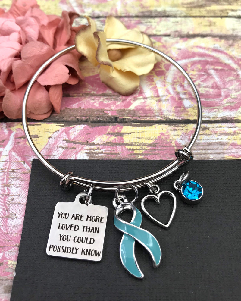 Light Blue Ribbon - You are More Loved than You Know Bracelet - Rock Your Cause Jewelry