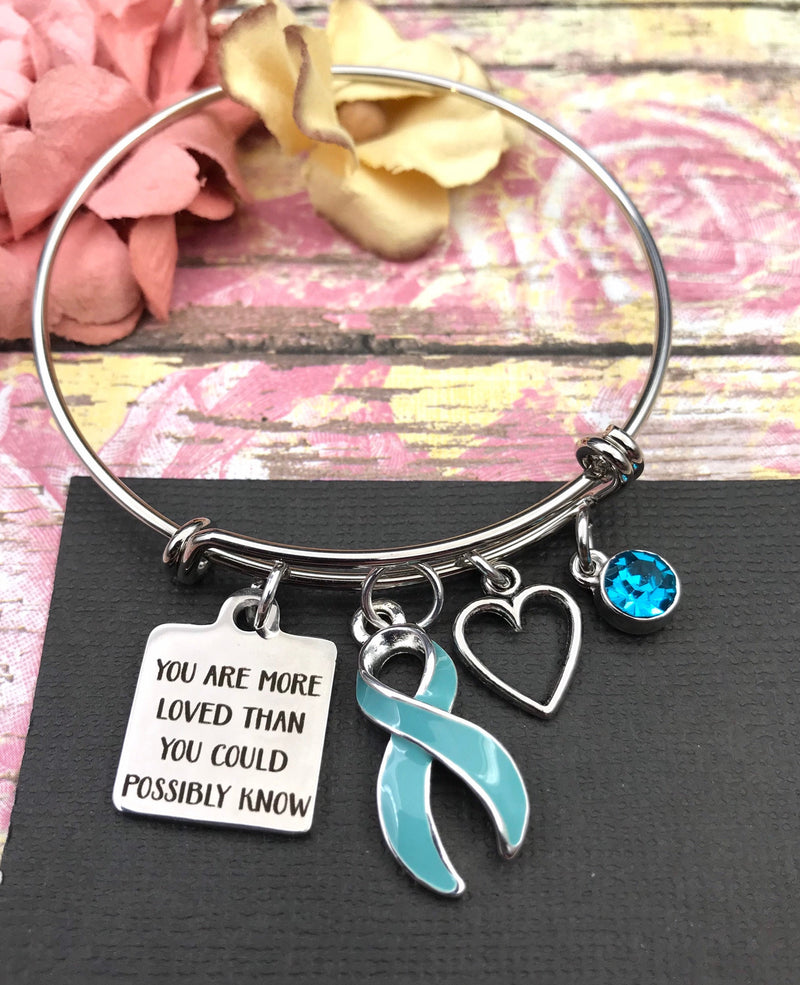 Light Blue Ribbon - You are More Loved than You Know Bracelet - Rock Your Cause Jewelry