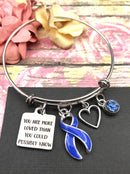 Periwinkle Ribbon Bracelet - You Are More Loved Than You Could Possibly Know - Rock Your Cause Jewelry