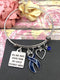 Dark Navy Blue Ribbon Bracelet - You Are More Loved Than You Could Possibly Know - Rock Your Cause Jewelry