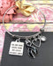 Black Ribbon Charm Bracelet - Your Are More Loved than You Could Possibly Know - Rock Your Cause Jewelry