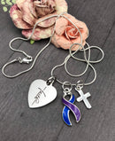 Blue & Purple Faith Necklace / Encouragement Gift - Rock Your Cause Jewelry