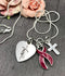 Burgundy Ribbon Necklace - Faith Necklace - Rock Your Cause Jewelry