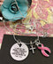 Pink Ribbon Necklace - I Can Do All Things through Christ Who Strengthens Me - Rock Your Cause Jewelry