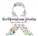 Gray (Grey) Ribbon Necklace - Boxing Glove / Warrior - Rock Your Cause Jewelry