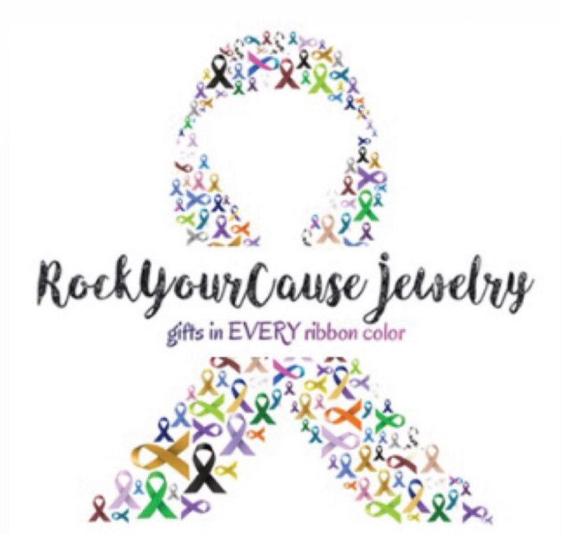 Black Ribbon Nacklace - This Is Tough. But So Am I / Boxing Glove - Rock Your Cause Jewelry