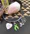 Lime Green Ribbon Charm Bracelet - Just Breathe / Meditation / Yogi Gift - Rock Your Cause Jewelry