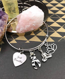 Zebra Ribbon Bracelet - Just Breathe / Meditation Gift - Rock Your Cause Jewelry