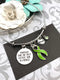 Lime Green Ribbon Charm Bracelet - Though She Be But Little, She Is Fierce - Rock Your Cause Jewelry