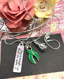 Green Ribbon Necklace - This is Tough...But So Am I - Rock Your Cause Jewelry