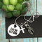 Gray (Grey) Ribbon Necklace - Let Go Let God - Rock Your Cause Jewelry