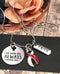 Red and White Ribbon Necklace - I Am With You Always - Matthew 28:20 - Rock Your Cause Jewelry