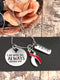 Red and White Ribbon Necklace - I Am With You Always - Matthew 28:20 - Rock Your Cause Jewelry