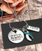 Teal & White Ribbon Necklace - I Am With You Always / Matthew 28:20 - Rock Your Cause Jewelry