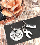 White Ribbon Necklace - I Am With You Always - Matthew 28:20 - Rock Your Cause Jewelry