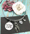 Gray (Grey) Ribbon Charm Bracelet - She Believed She Could So She Did - Rock Your Cause Jewelry