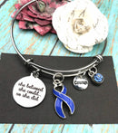 Periwinkle Ribbon Charm Bracelet – She Believed She Could, So She Did - Rock Your Cause Jewelry