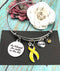 Yellow Ribbon Charm Bracelet - She Believed She Could So She Did - Rock Your Cause Jewelry