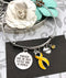 Gold Ribbon Charm Bracelet - Though She Be But Little But Little, She Is Fierce - Rock Your Cause Jewelry