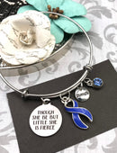 Periwinkle Ribbon Bracelet – Though She be But Little,  She is Fierce - Rock Your Cause Jewelry