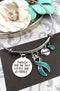 Light Blue Ribbon - Though She Be But Little, She is Fierce Bracelet - Rock Your Cause Jewelry