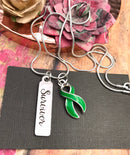 Green Ribbon Survivor Necklace - Rock Your Cause Jewelry