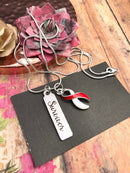 Red & White Ribbon Survivor Necklace - Rock Your Cause Jewelry