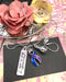 Blue & Purple Ribbon Necklace - This is Tough ... But so am I / Encouragement Gift - Rock Your Cause Jewelry