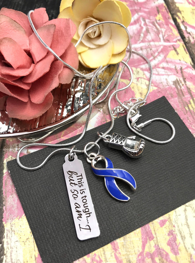 Periwinkle Ribbon - This is Tough, But So Am I Necklace - Rock Your Cause Jewelry