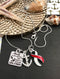 Red & White Ribbon Necklace - Family Is The Anchor That Holds Us Through Life's Storms - Rock Your Cause Jewelry