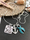 Light Blue Ribbon Necklace - Family is the Anchor That Holds Us Through Life's Storms - Rock Your Cause Jewelry