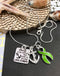 Lime Green Ribbon Necklace - Family Is The Anchor That Holds Us Through Life's Storms - Rock Your Cause Jewelry
