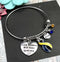 Blue & Yellow Ribbon Bracelet - I Love Someone with Down Sydrome - Rock Your Cause Jewelry