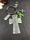 Lime Green Ribbon Keychain - Serenity Prayer / God Grant Me - Rock Your Cause Jewelry