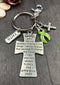 Lime Green Ribbon Keychain - Serenity Prayer / God Grant Me - Rock Your Cause Jewelry