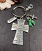 Green Ribbon Serenity Prayer Keychain - God Grant Me - Rock Your Cause Jewelry