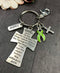 Lime Green Ribbon Keychain - Serenity Prayer / God Grant Me - Rock Your Cause Jewelry