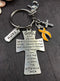 Gold Ribbon Serenity Prayer Keychain - Rock Your Cause Jewelry