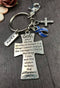 Periwinkle Ribbon Keychain - Serenity Prayer / God Grant Me - Rock Your Cause Jewelry