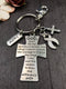 White Ribbon Encouragement Gift - Serenity Prayer Keychain / God Grant Me - Rock Your Cause Jewelry