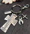 White Ribbon Encouragement Gift - Serenity Prayer Keychain / God Grant Me - Rock Your Cause Jewelry