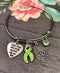 Lime Green Ribbon Sympathy Memorial Bracelet - Your Wings Were Ready, My Heart Was Not - Rock Your Cause Jewelry