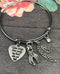 Gray (Grey) Ribbon Bracelet - Your Wings Were Ready, My Heart Was Not - Memorial Remembrance Gift - Rock Your Cause Jewelry