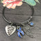 Periwinkle Ribbon Memorial Charm Bracelet - Your Wings Were Ready, My Heart was Not - Rock Your Cause Jewelry