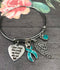 Teal Ribbon Sympathy Bracelet - Your Wings Were Ready, My Heart Was Not - Rock Your Cause Jewelry