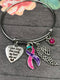 Pink Purple Teal (Thyroid) Ribbon - Your Wings Were Ready, My Heart Was Not / Memorial, Sympathy Gift - Rock Your Cause Jewelry