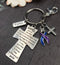 Blue & Purple Ribbon - Serenity Prayer Keychain / God Grant Me - Rock Your Cause Jewelry