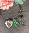 Green Ribbon Sympathy Bracelet - Your Wings Were Ready - Remembrance, Memorial Jewelry, Gift - Rock Your Cause Jewelry