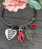 Red Ribbon Sympathy / Memorial Bracelet - Your Wings Were Ready, My Heart Was Not - Rock Your Cause Jewelry