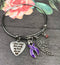 Purple Ribbon Bracelet - Your Wings Were Ready, My Heart Was Not / Memorial, Sympathy Gift - Rock Your Cause Jewelry